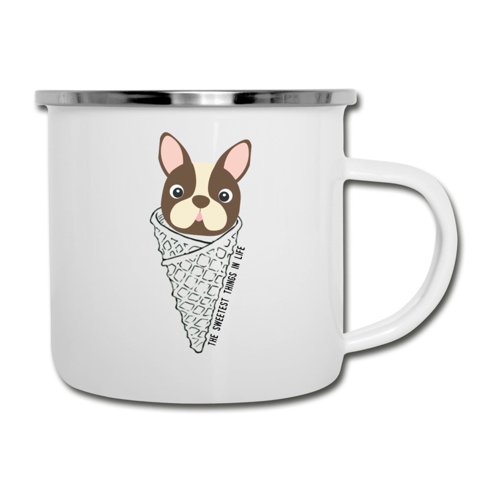 Boston Terrier Cone Mug - white